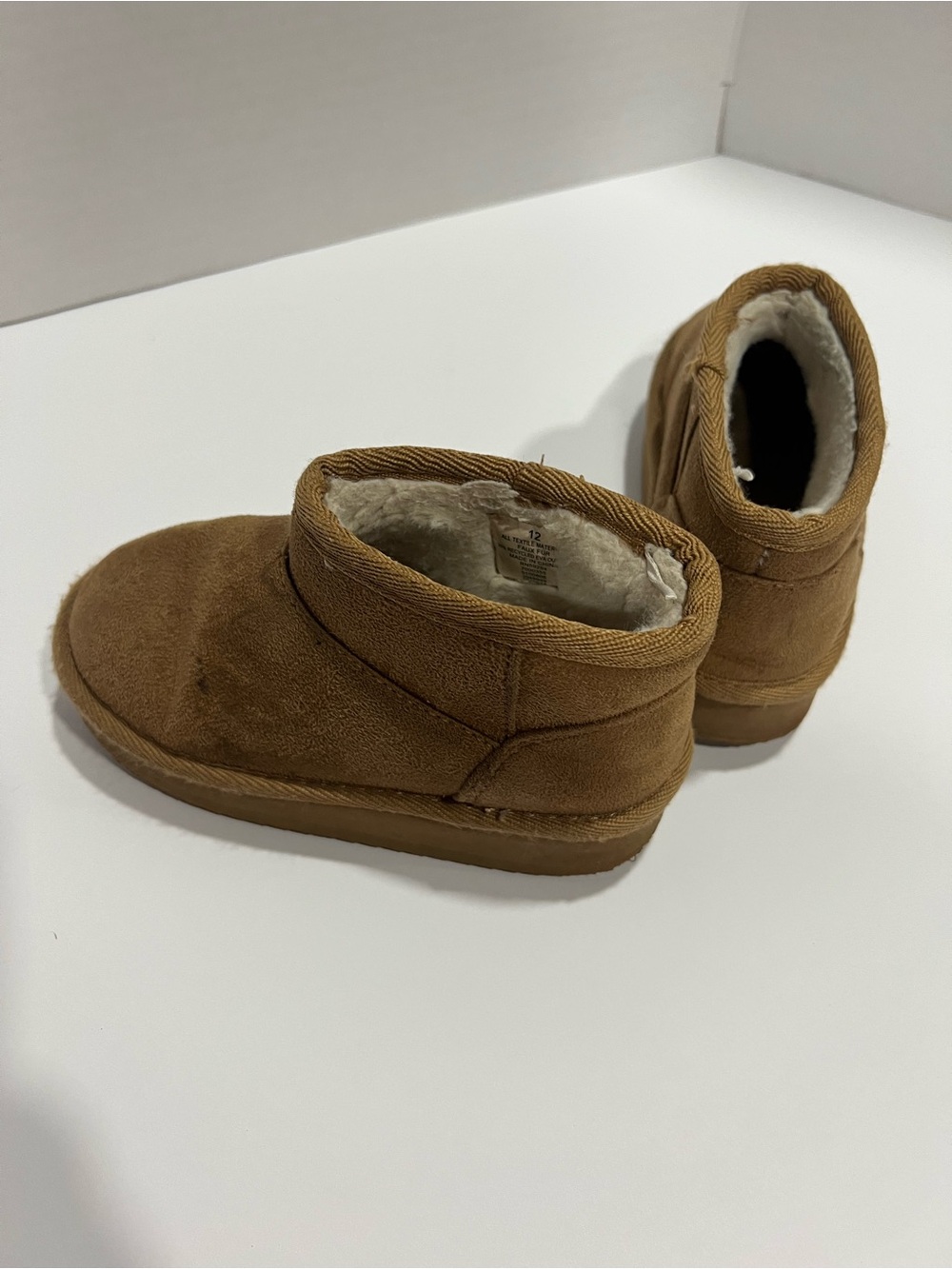Girls Fleece Lined Boots Size12 Brown